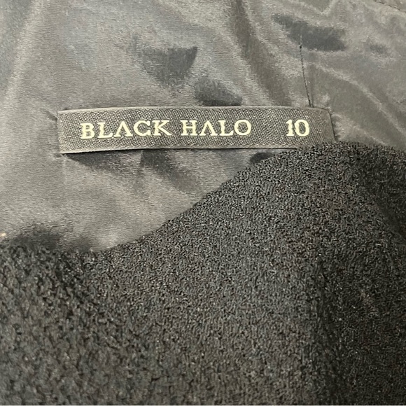 Black Halo Carys Asymetrical One Shoulder Sheath Midi Dress In Black Size 10 - Picture 7 of 9